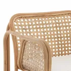 Sillón de exterior e interior de ratán y cojines de tela Saia - Voir viadurini