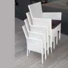 Silla apilable para exterior de aluminio recubierto de mimbre - Bruma viadurini