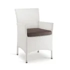 Silla apilable para exterior de aluminio recubierto de mimbre - Bruma viadurini