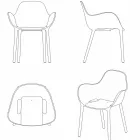 Sillón exterior Sabinas Vondom, polipropileno y fibra de vidrio. viadurini