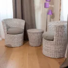 Sillón de jardín en Kubù Cojín de asiento incluido - Calsifer viadurini