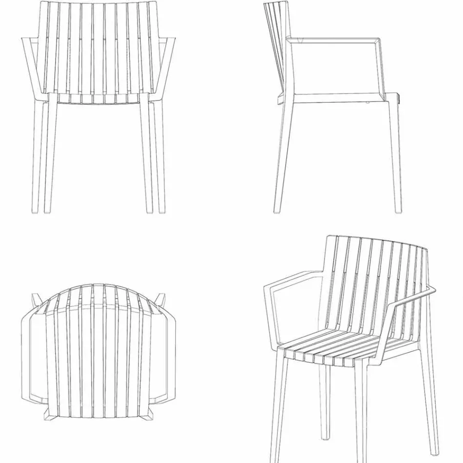 Sillón de jardín moderno Spritz by Vondom, en polipropileno viadurini