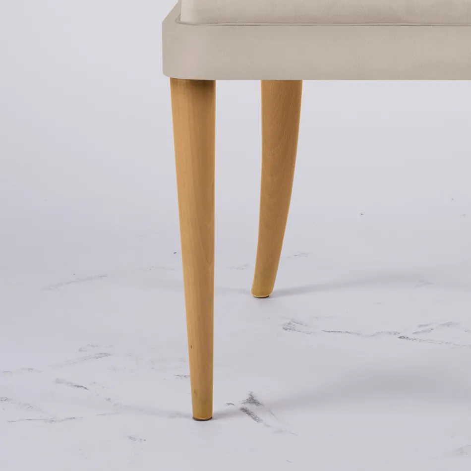 Sillón de Salón en Tela y Madera Maciza Made in Italy - Jordi viadurini