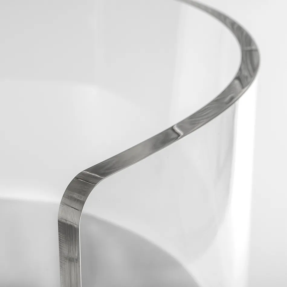 Elegante sillón de plexiglás transparente fabricado en Italia - Rachele viadurini