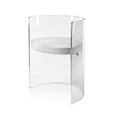 Elegante sillón de plexiglás transparente fabricado en Italia - Rachele viadurini