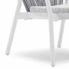 Sillón de jardín apilable de aluminio y tela - Smart By Varaschin viadurini