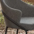 Sillón de metal y asiento de tejido reciclado Made in Italy - Sage viadurini