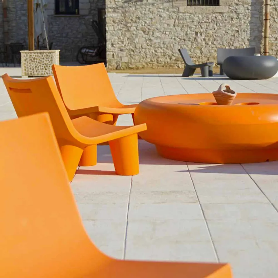 Chaise longue de diseño deslizante de color Low Lita hecha en Italia viadurini