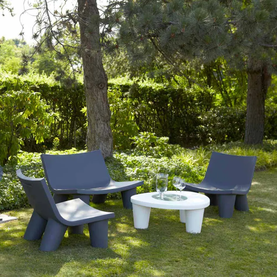 Chaise longue de diseño deslizante de color Low Lita hecha en Italia viadurini