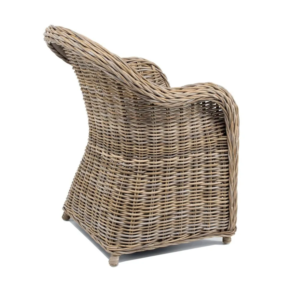 Sillón de exterior en Kubù con cojín de asiento - Nazgul viadurini