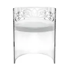 Sillón de plexiglás transparente con asiento acolchado, fabricado en Italia - Caelia viadurini