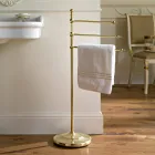 Toallero de baño de latón vintage de 3 brazos para pie – Brest viadurini