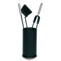 Portaherramientas con 3 herramientas para el cuidado de la chimenea Made in Italy - Cuscus
