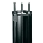 Portaherramientas con 3 herramientas metálicas para chimenea Made in Italy - Bazar viadurini