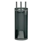 Portaherramientas con 3 herramientas metálicas para chimenea Made in Italy - Bazar viadurini