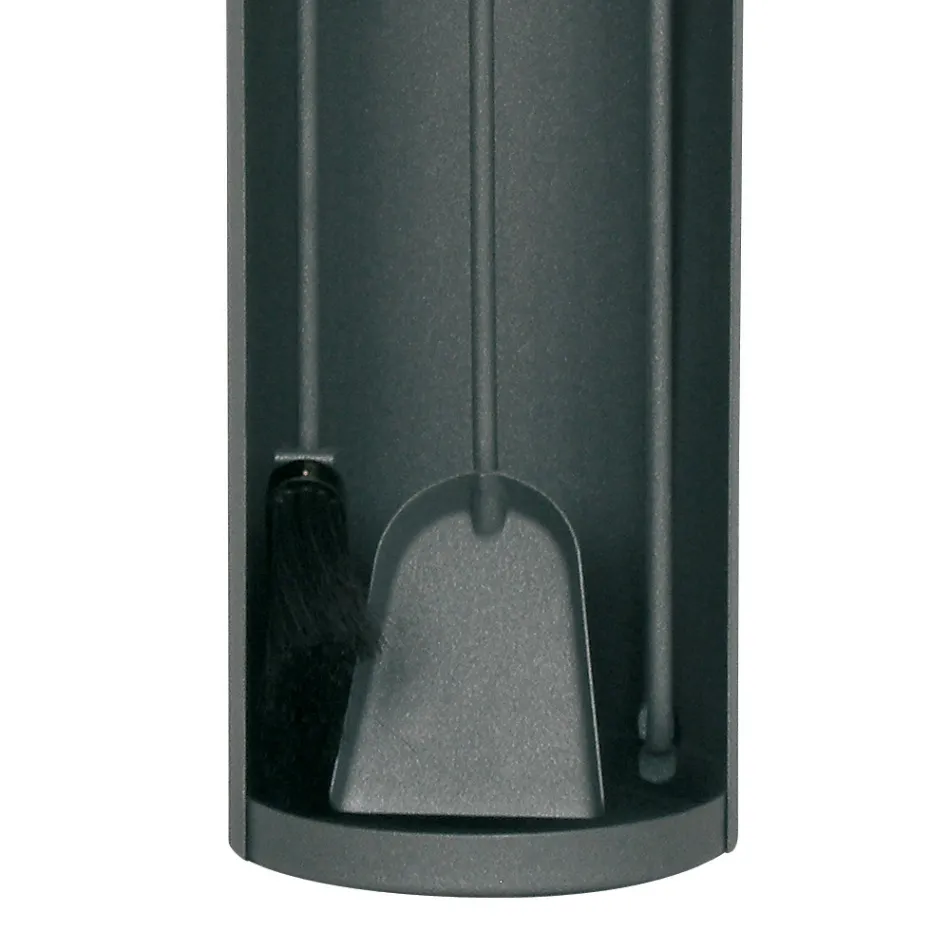 Portaherramientas con 3 herramientas metálicas para chimenea Made in Italy - Bazar viadurini