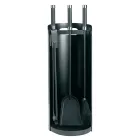 Portaherramientas con 3 herramientas metálicas para chimenea Made in Italy - Bazar viadurini