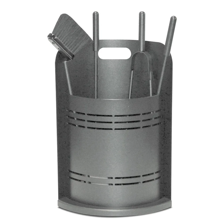 Portaherramientas fijo con 4 herramientas para chimenea Made in Italy - Bonsai viadurini