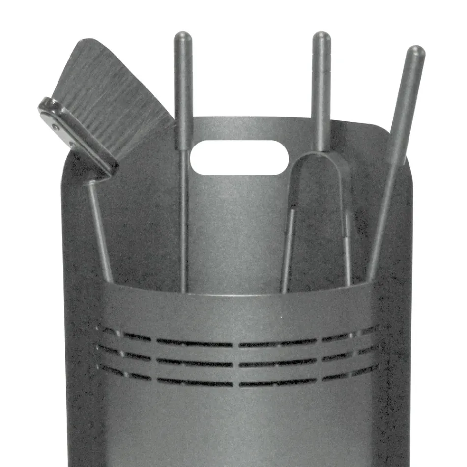 Portaherramientas fijo con 4 herramientas para chimenea Made in Italy - Bonsai viadurini