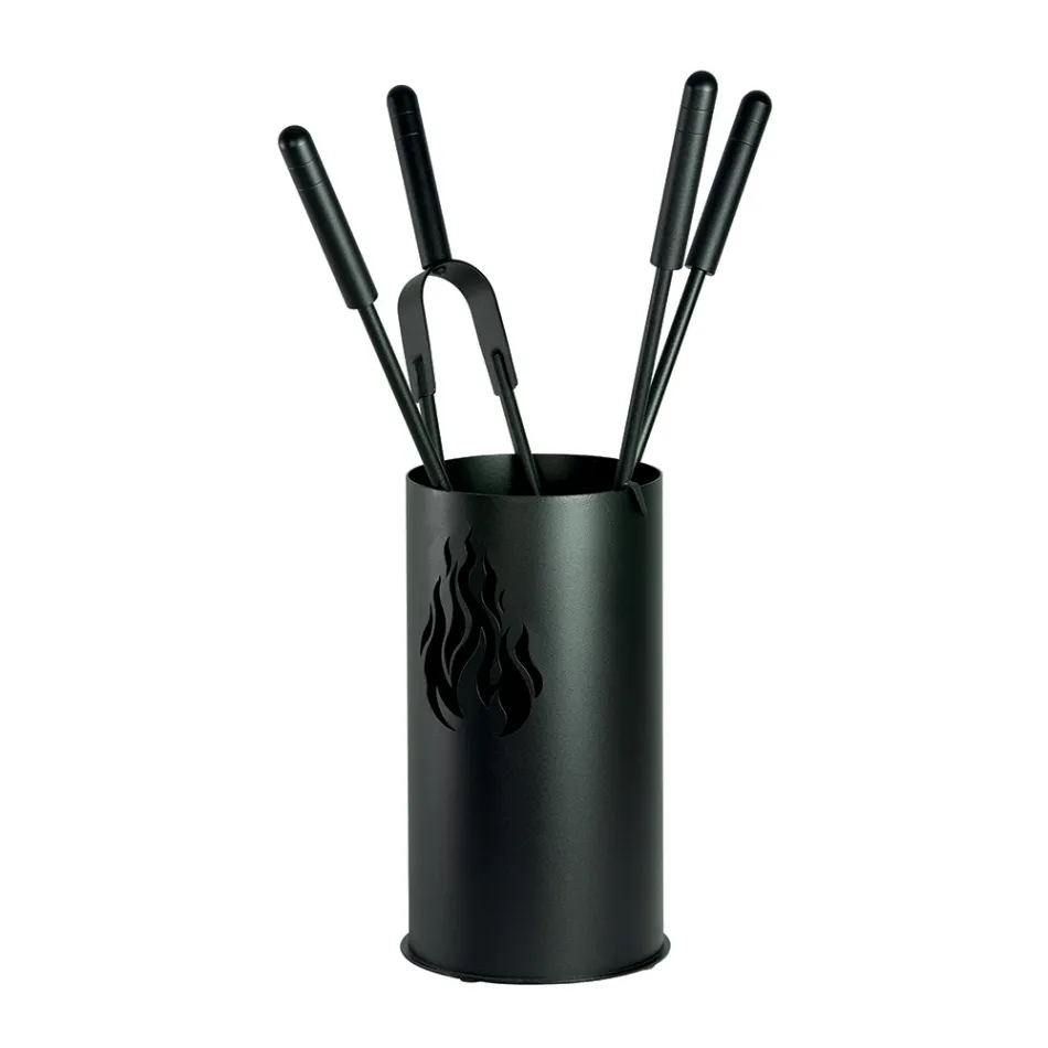 Portaherramientas de metal con 4 accesorios y llama Made in Italy - Fakir viadurini