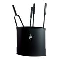 Portaherramientas para chimenea de metal con 4 accesorios Made in Italy - Canarino