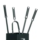 Portaherramientas cuadrado de metal y 4 accesorios Made in Italy - Iena viadurini