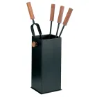 Portaherramientas cuadrado de metal y 4 accesorios Made in Italy - Iena viadurini