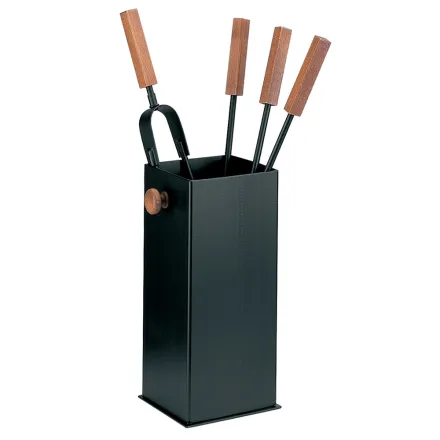 Portaherramientas cuadrado de metal y 4 accesorios Made in Italy - Iena viadurini