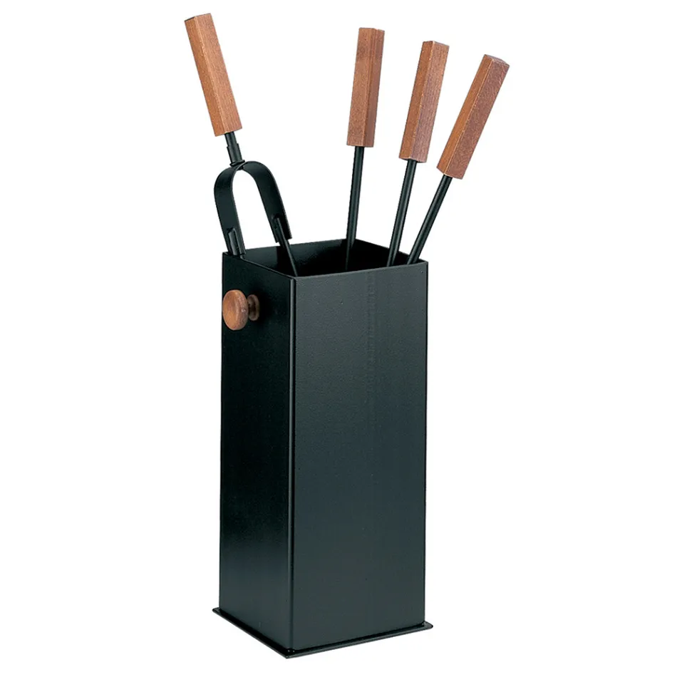 Portaherramientas cuadrado de metal y 4 accesorios Made in Italy - Iena viadurini