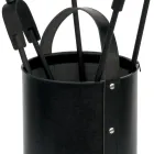 Portaherramientas Redondo de Piel Sintética con Asa y 4 Accesorios Made in Italy - Paloma viadurini