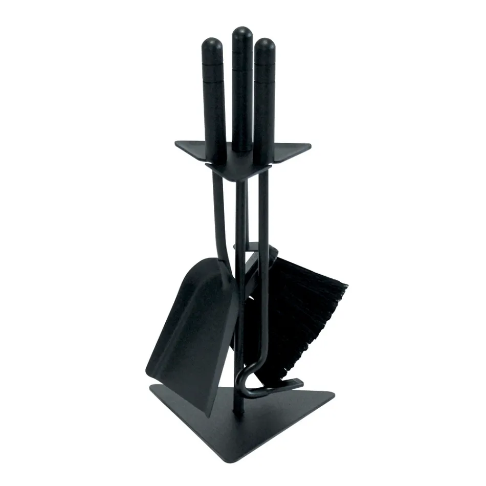 Portaherramientas triangular con 3 herramientas para chimenea Made in Italy - Tabu viadurini