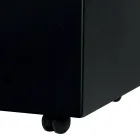 Porta pellets de metal rectangular con 4 ruedas Made in Italy - Aquila viadurini