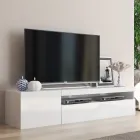 Mueble de TV de madera con compartimento abierto para sala de estar de diseño italiano - Suzana viadurini