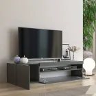 Mueble de TV de madera con compartimento abierto para sala de estar de diseño italiano - Suzana viadurini