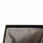 Cesto para la ropa de cuero con una base de diseño rectangular Peter viadurini