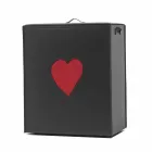 Cesto de ropa de cuero contemporáneo hecho en Italia Adele, inserción de corazón viadurini