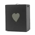 Cesto de ropa de cuero contemporáneo hecho en Italia Adele, inserción de corazón viadurini