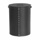 Lavadero ovalado en piel regenerada Riky hecho en Italia. viadurini