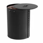 Lavadero ovalado en piel regenerada Riky hecho en Italia. viadurini