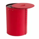 Lavadero ovalado en piel regenerada Riky hecho en Italia. viadurini