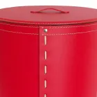 Lavadero ovalado en piel regenerada Riky hecho en Italia. viadurini