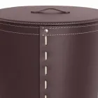 Lavadero ovalado en piel regenerada Riky hecho en Italia. viadurini