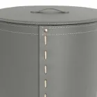 Lavadero ovalado en piel regenerada Riky hecho en Italia. viadurini