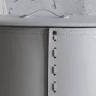 Lavadero ovalado en piel regenerada Riky hecho en Italia. viadurini