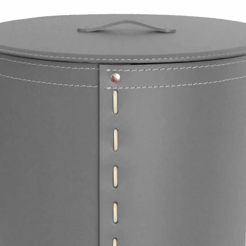 Lavadero ovalado en piel regenerada Riky hecho en Italia. viadurini