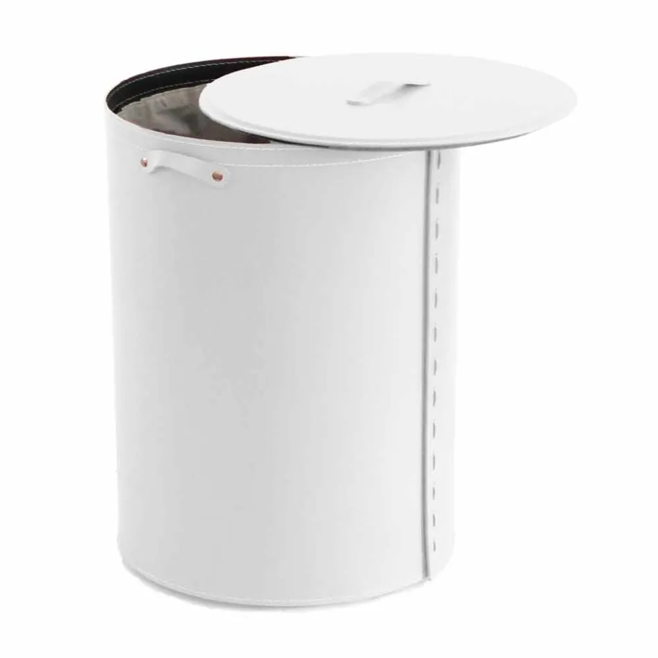 Lavadero ovalado en piel regenerada Riky hecho en Italia. viadurini