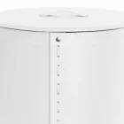 Lavadero ovalado en piel regenerada Riky hecho en Italia. viadurini