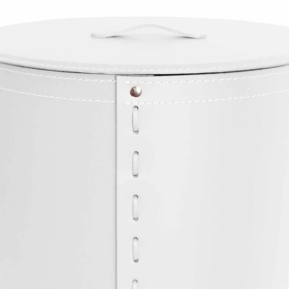 Lavadero ovalado en piel regenerada Riky hecho en Italia. viadurini