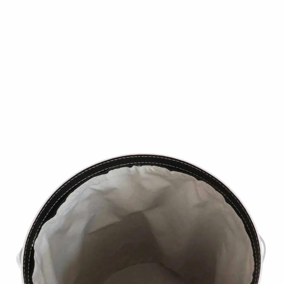 Lavadero ovalado en piel regenerada Riky hecho en Italia. viadurini