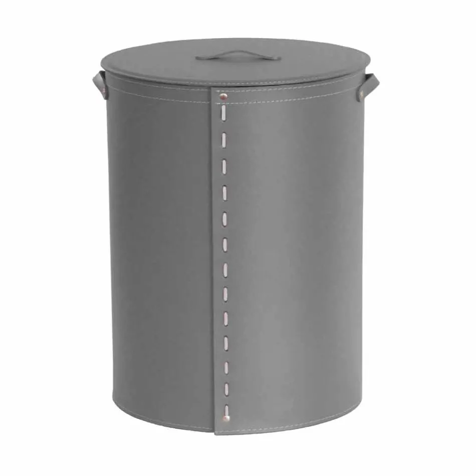 Lavadero ovalado en piel regenerada Riky hecho en Italia. viadurini